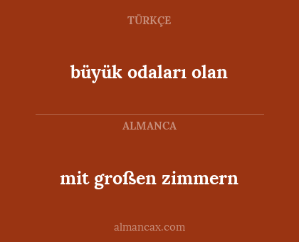 mit großen zimmern - büyük odaları olan
