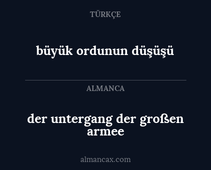 büyük ordunun düşüşü - der untergang der großen armee