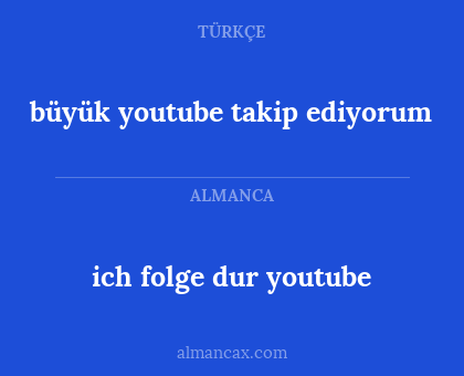ich folge dur youtube - büyük youtube takip ediyorum