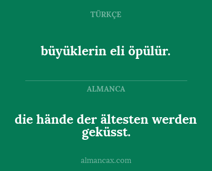 die hände der ältesten werden geküsst. - büyüklerin eli öpülür.