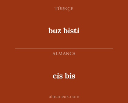 eis bis - buz bisti