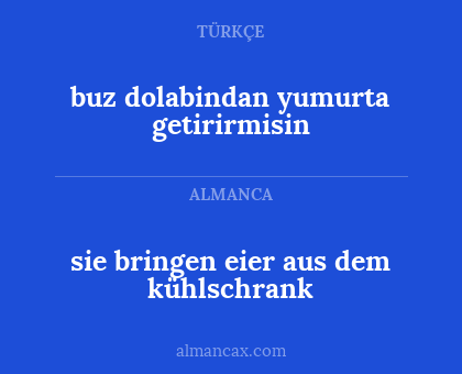 sie bringen eier aus dem kühlschrank - buz dolabindan yumurta getirirmisin