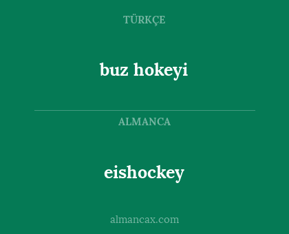 buz hokeyi - eishockey