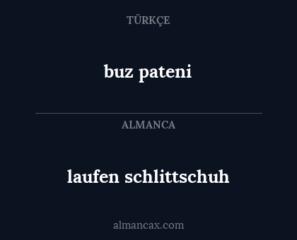 buz pateni - laufen schlittschuh