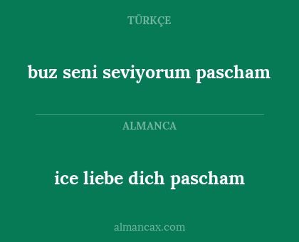 ice liebe dich pascham - buz seni seviyorum pascham