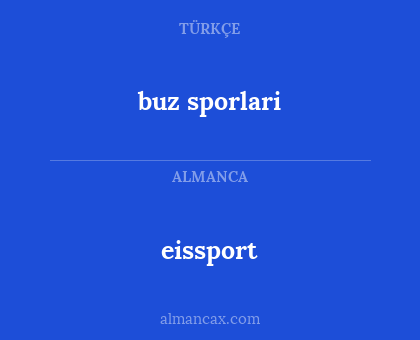 buz sporlari - eissport