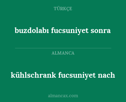 kühlschrank fucsuniyet nach - buzdolabı fucsuniyet sonra