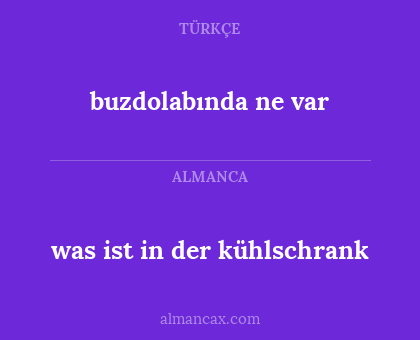 buzdolabında ne var - was ist in der kühlschrank