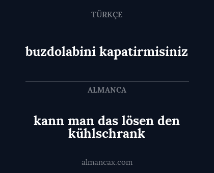 buzdolabini kapatirmisiniz - kann man das lösen den kühlschrank