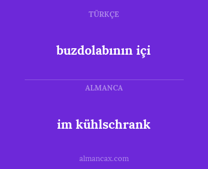 buzdolabının içi - im kühlschrank