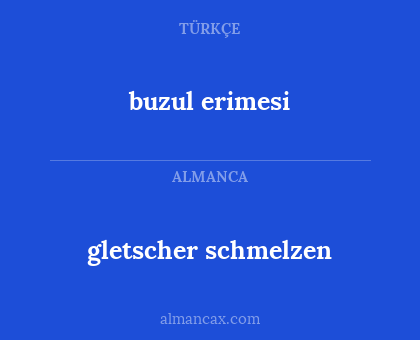 buzul erimesi - gletscher schmelzen