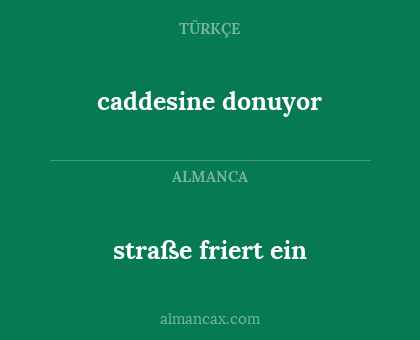 caddesine donuyor - straße friert ein