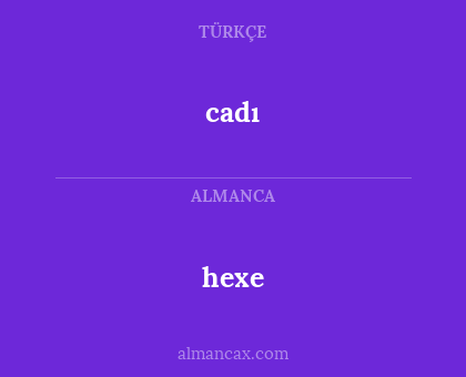 cadı - hexe