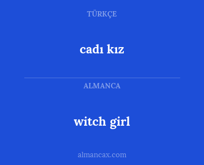 witch girl - cadı kız