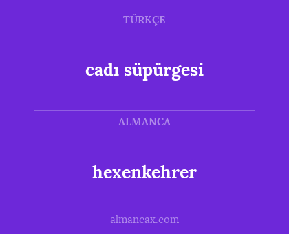 hexenkehrer - cadı süpürgesi