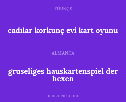 gruseliges hauskartenspiel der hexen - cadılar korkunç evi kart oyunu