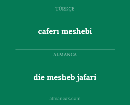 caferı meshebi - die mesheb jafari