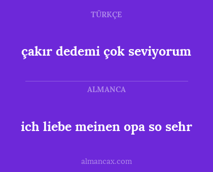 çakır dedemi çok seviyorum - ich liebe meinen opa so sehr