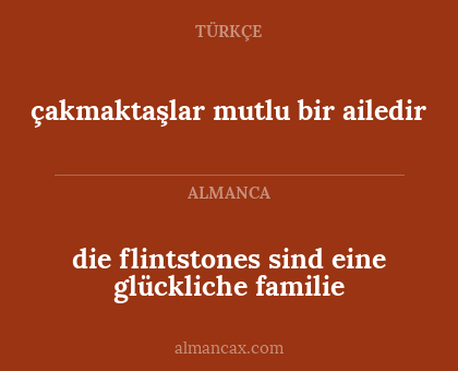 die flintstones sind eine glückliche familie - çakmaktaşlar mutlu bir ailedir