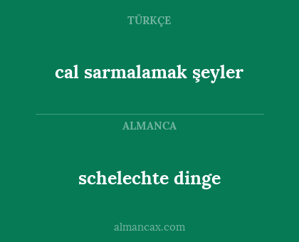 schelechte dinge - cal sarmalamak şeyler