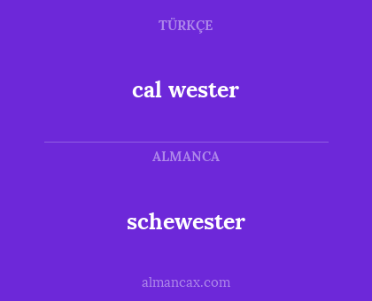 schewester - cal wester