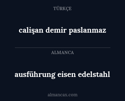 calişan demir paslanmaz - ausführung eisen edelstahl