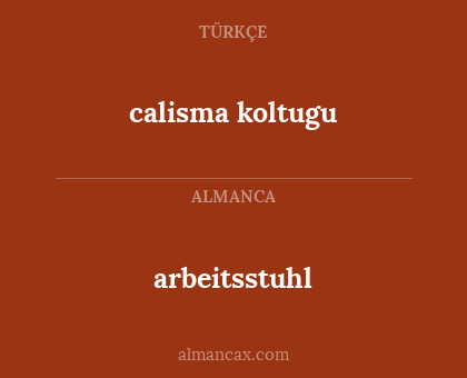 arbeitsstuhl - calisma koltugu