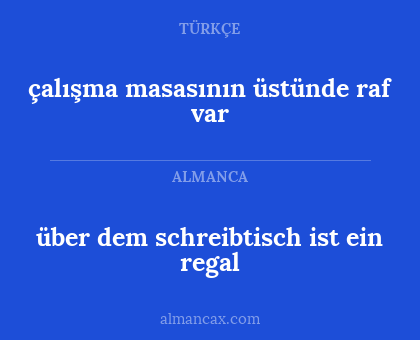 çalışma masasının üstünde raf var - über dem schreibtisch ist ein regal