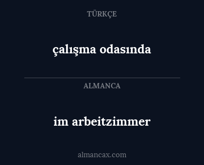 im arbeitzimmer - çalışma odasında