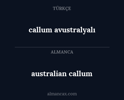 australian callum - callum avustralyalı