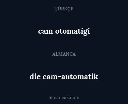 cam otomatigi - die cam-automatik
