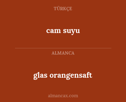glas orangensaft - cam suyu
