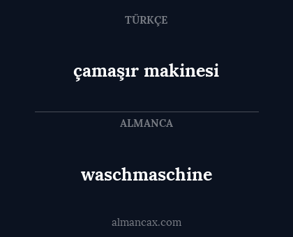 çamaşır makinesi - waschmaschine