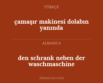 den schrank neben der waschmaschine - çamaşır makinesi dolabın yanında