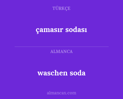 çamasır sodası - waschen soda