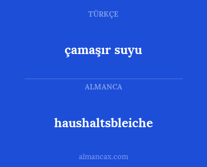 haushaltsbleiche - çamaşır suyu