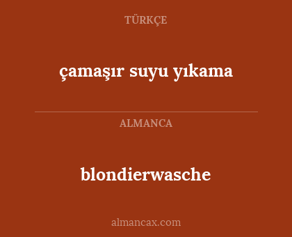 blondierwasche - çamaşır suyu yıkama