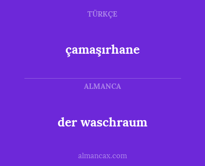 der waschraum - çamaşırhane