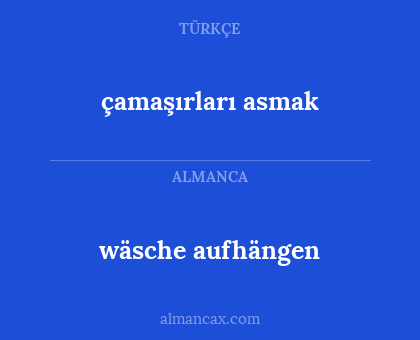 çamaşırları asmak - wäsche aufhängen