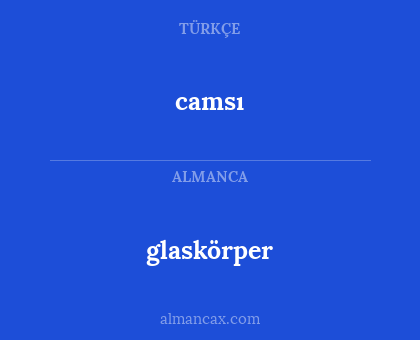 glaskörper - camsı