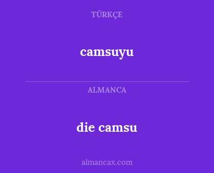 die camsu - camsuyu