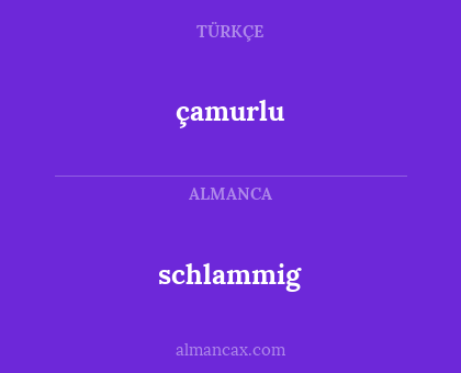 schlammig - çamurlu