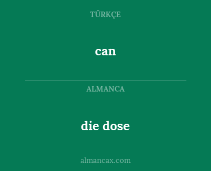 can - die dose