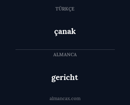 çanak - gericht