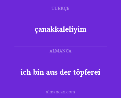 çanakkaleliyim - ich bin aus der töpferei