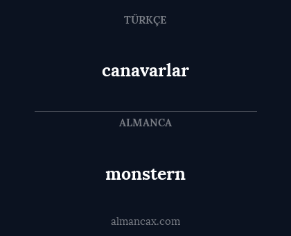 monstern - canavarlar