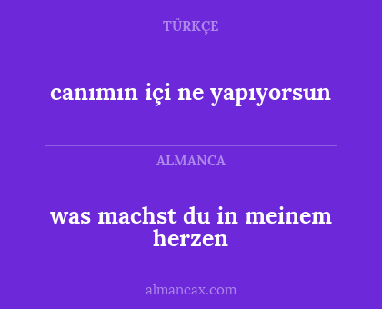 was machst du in meinem herzen - canımın içi ne yapıyorsun