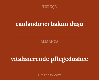 vıtalısıerende pflegedushce - canlandırıcı bakım duşu