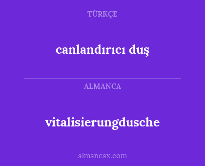 vitalisierungdusche - canlandırıcı duş