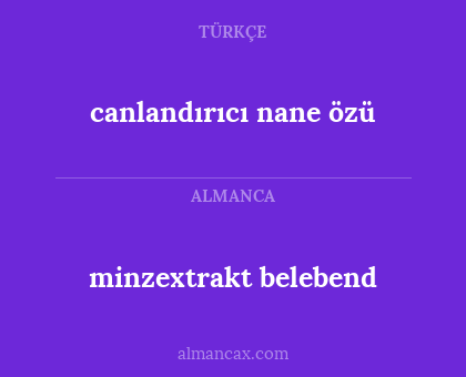minzextrakt belebend - canlandırıcı nane özü